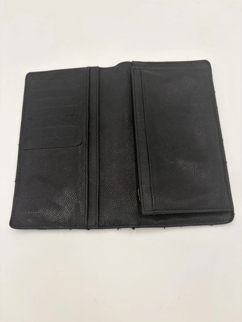 Authentic Chanel Leather Caviar Vintage Wallet Silver Hardware CC Preowned - Picture 2 of 11